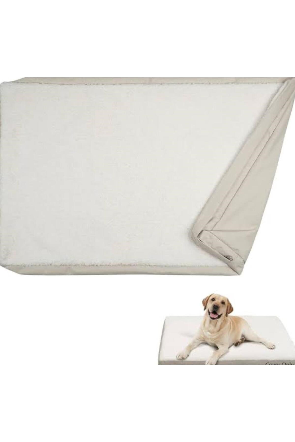 XL Su Geçirmez Çift Taraflı Peluş Büyük Köpek Yatağı 120x80 cm
