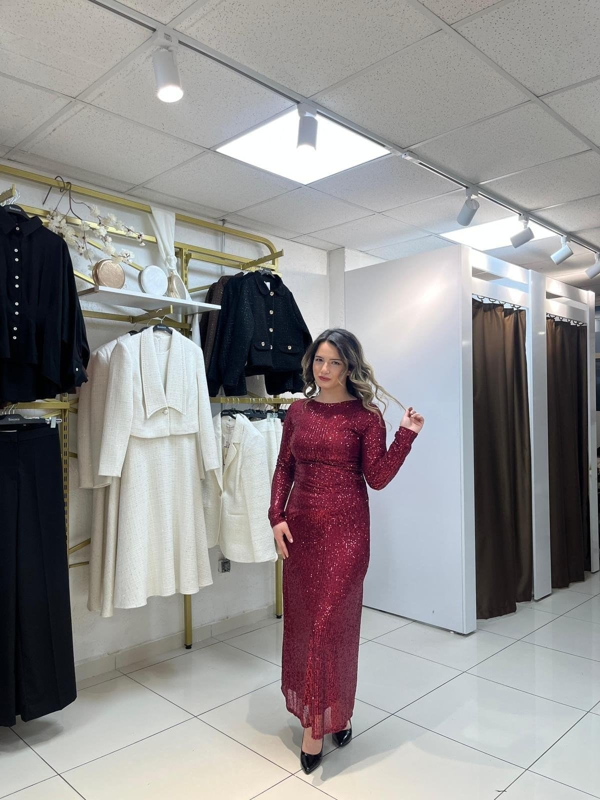 GLAMORA Bluz – Full Payet Asimetrik Bluz - Bordo