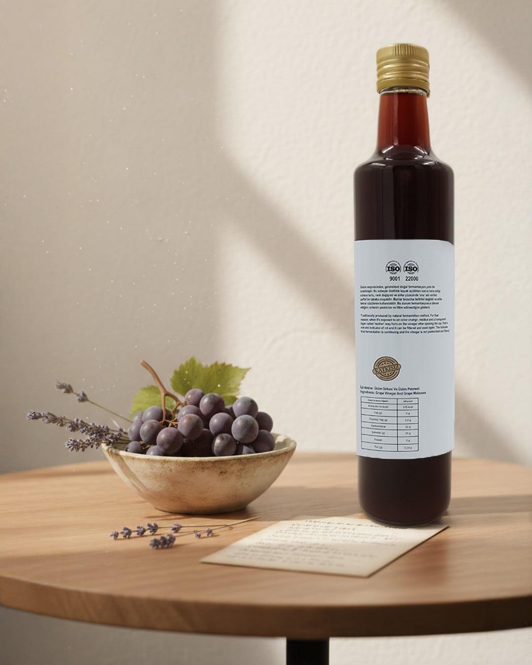 Organik Ana Balzamik Sirkesi Doğal Fermantasyon 500 ml