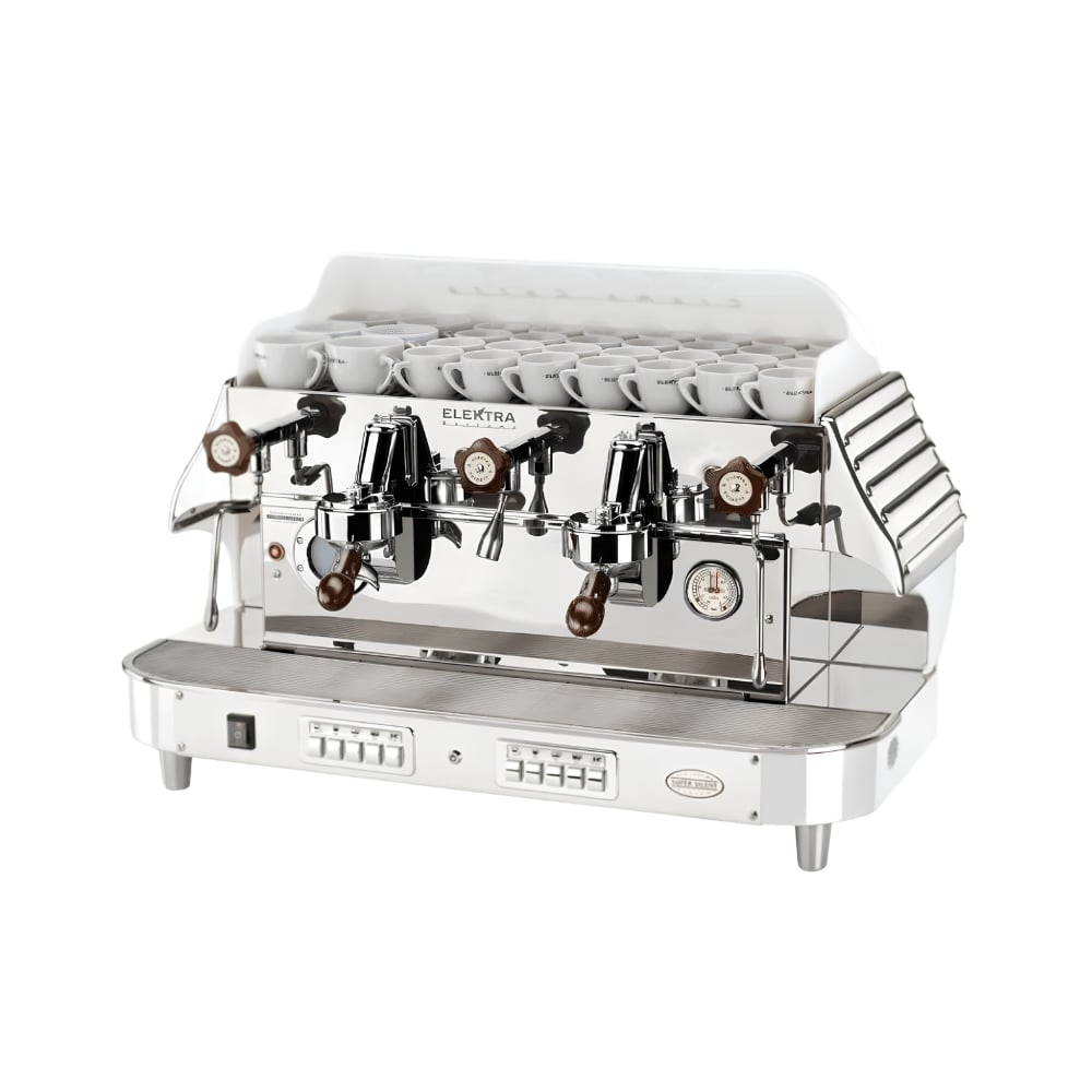 Elektra Barlume 2 Gruplu High Çelik Buz Beyazı Yarı Otomatik Espresso Makinesi