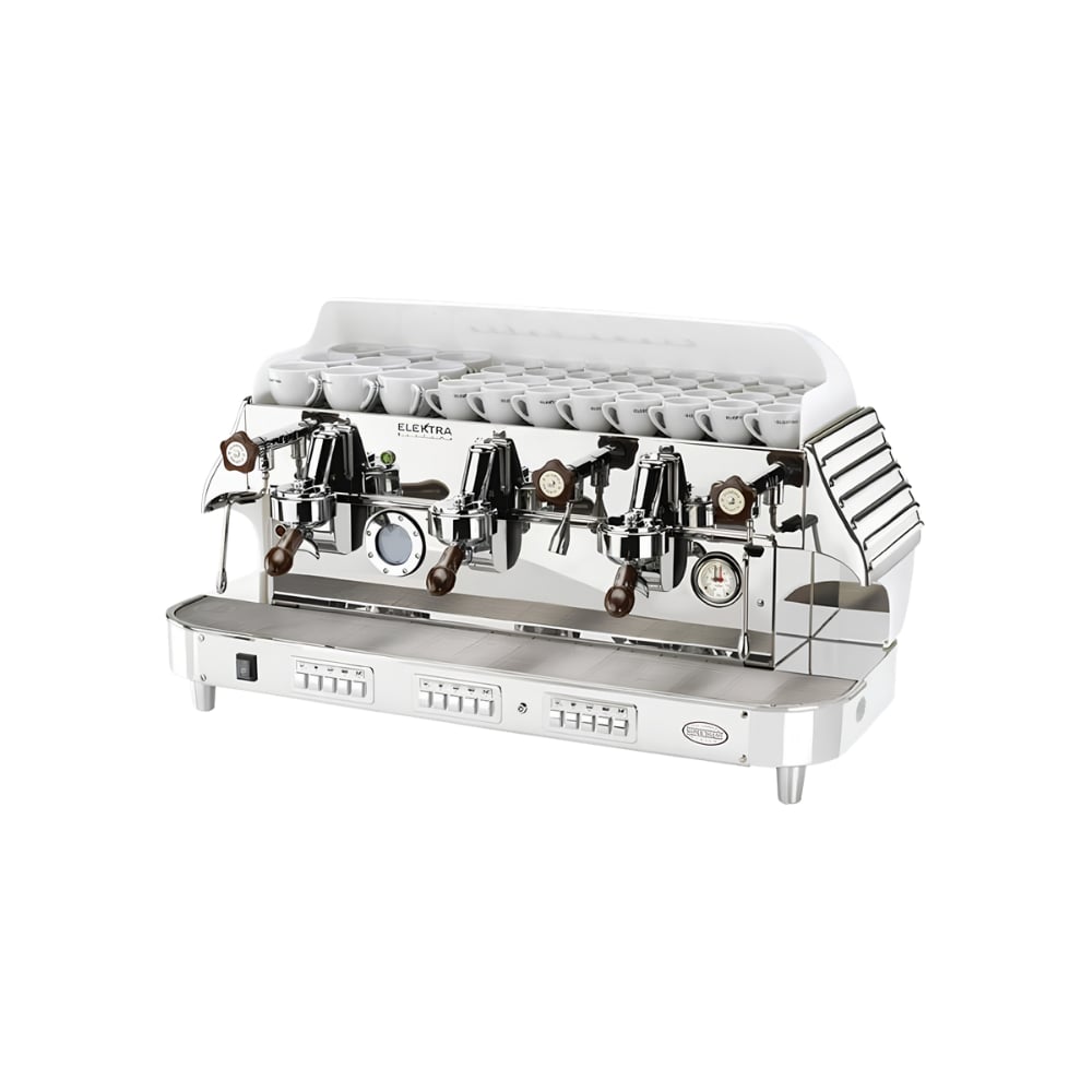 Elektra Barlume 3 Gruplu High Çelik Buz Beyazı Yarı Otomatik Espresso Makinesi