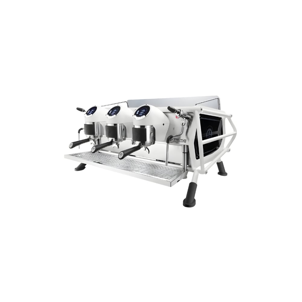 Sanremo CAFE RACER CUSTOM BLACK & WHITE – 3 Gruplu Espresso Kahve Makinesi