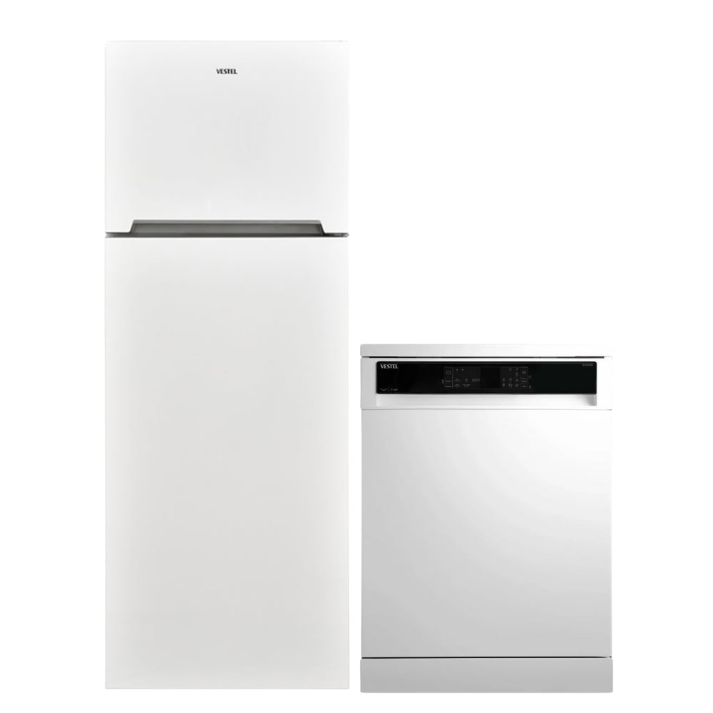 Vestel 2'li Beyaz Eşya Seti (NF52111 Buzdolabı + BM 4212 Bulaşık)