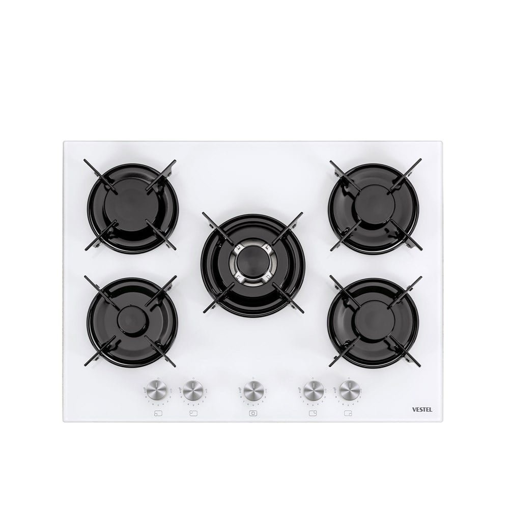 Vestel AO-71159 YB-W Wok Gözlü Beyaz Cam Ankastre Ocak