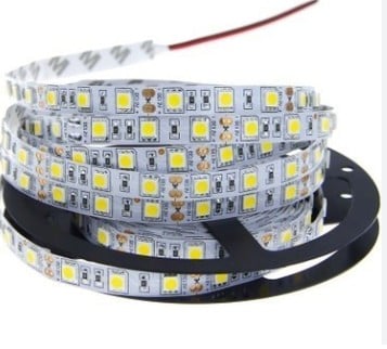12 Volt 3528 Sarı Tek Çip 60 Led Silikonlu Dış Mekan Şerit Led - 5 Metre