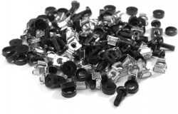 Ager AA-K10M6S-A-PS-M6 Kafes Somun Seti 1 Set 10 Adet Siyah Vida+Galveniz Kafes Somun+Siyah Plastik Rack Pulu