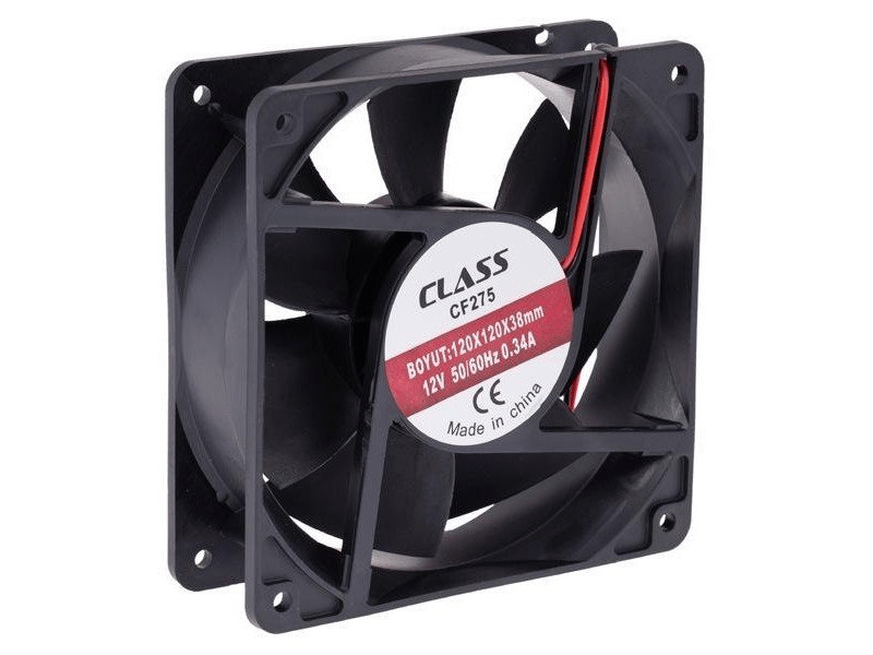 Class CF-275 120x120x38 12 Volt DC Volt 2 Pin 50/60 Hz 0.34A Fan