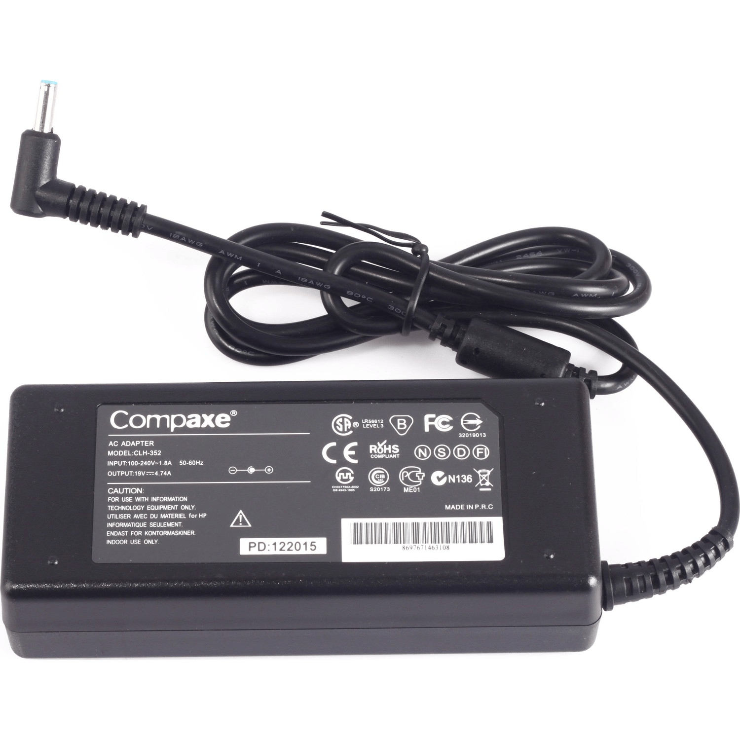 Compaxe CLH-352 19V 4.74A 4.5mm x 3.0mm Notebook Adaptör
