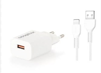 Compaxe CTA-250CA UL 5 Volt 3 Amper USB C1/A1 Hızlı Şarj Adaptör USB to Lightning Kablolu Set 25 Watt Gerçek Değer