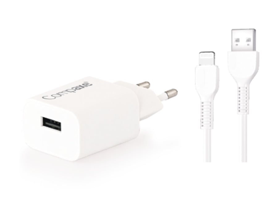 Compaxe CTA-521ULB24 5V 2.4A 10W 1 Metre Usb 3.0 Ev Sarj+ Lightning Sarj Kablosu