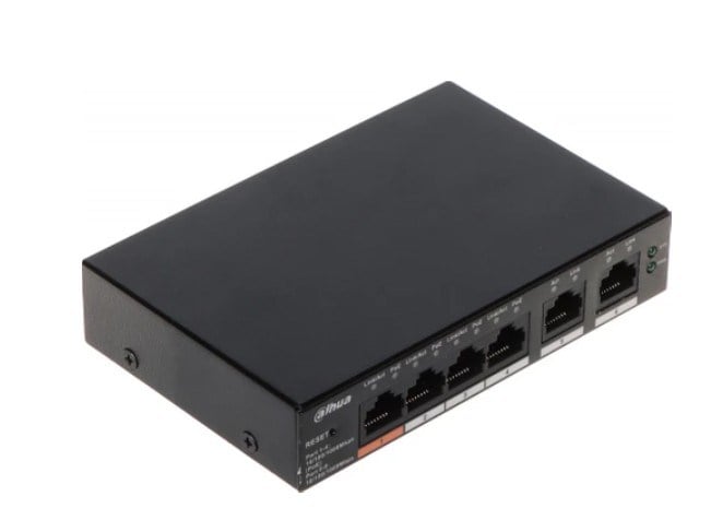 Dahua CS4006-4ET-60 4 Port Megabit 4 Port Poe 60W + 2 Port Uplink Cloud Yönetilebilir Switch