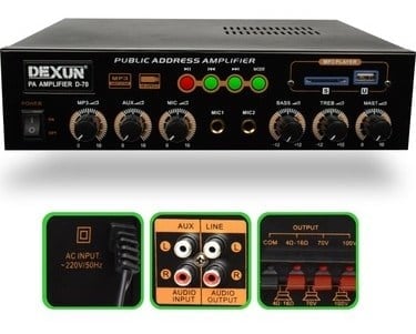 Dexun D-70 50 Watt 100 Volt Hat Trafolu Mikser Anfi