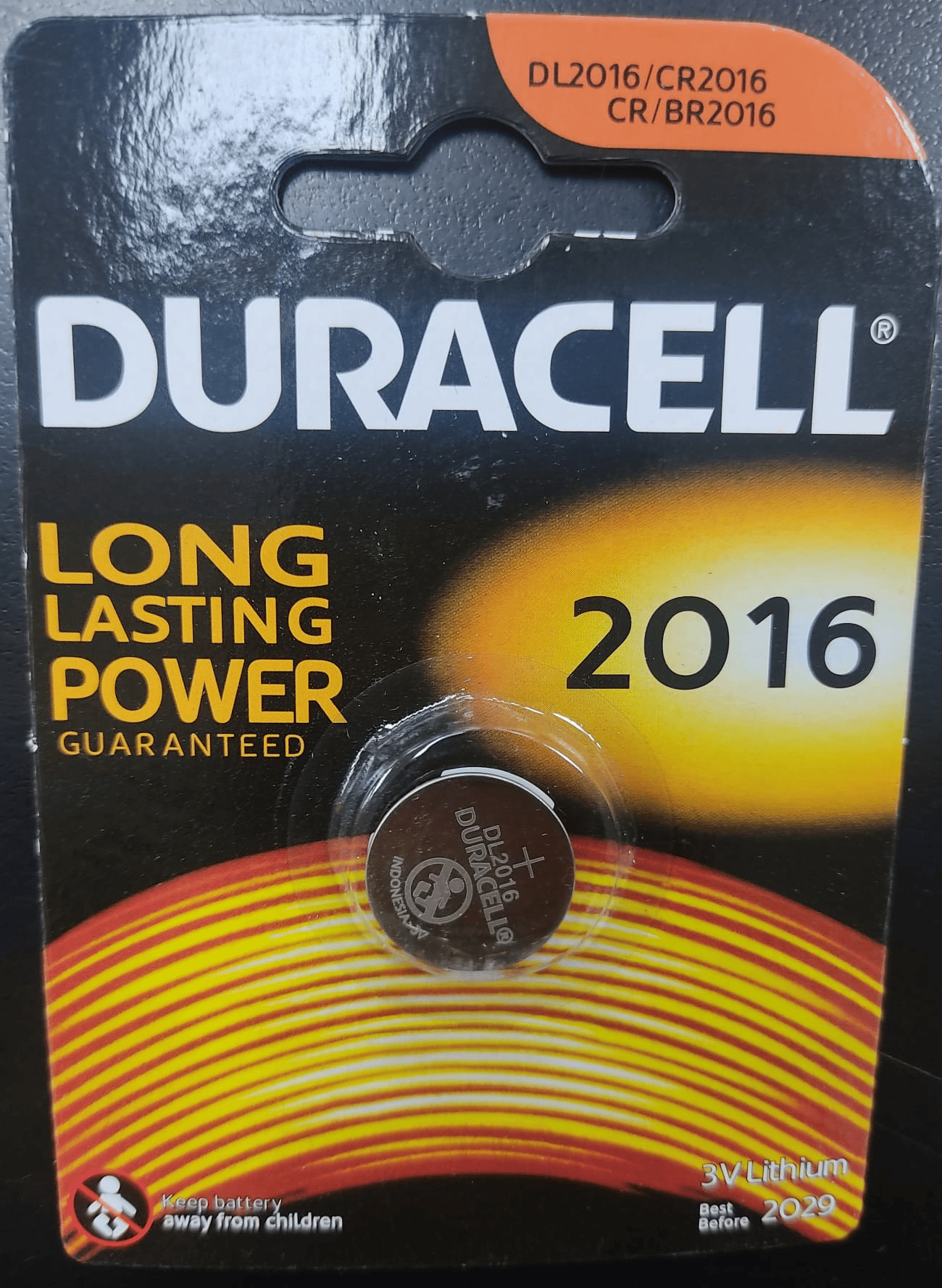 Duracell CR-2016 3 Volt Para Pil Tekli Paket