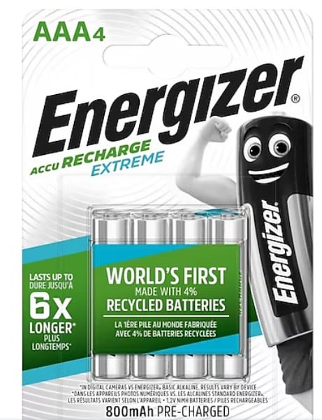 Energizer Universal Recharge AAA 800 mAh 4 Lü Paket Halinde