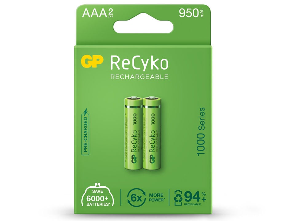Gp Reycko 950 mAh AAA Şarjlı İnce Kalem Pil 2 Li Paket Halinde