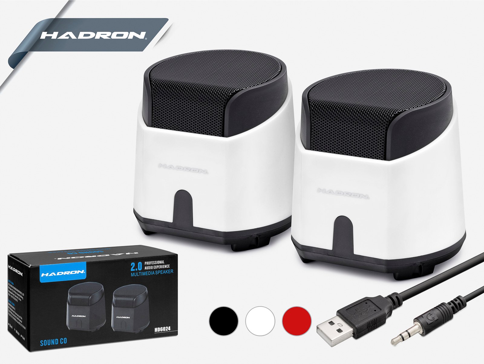 Hadron HD6024B 8.5*9*9 Cm 1+1 Usb Girişli Kaliteli Bilgisayar Hoparlörü