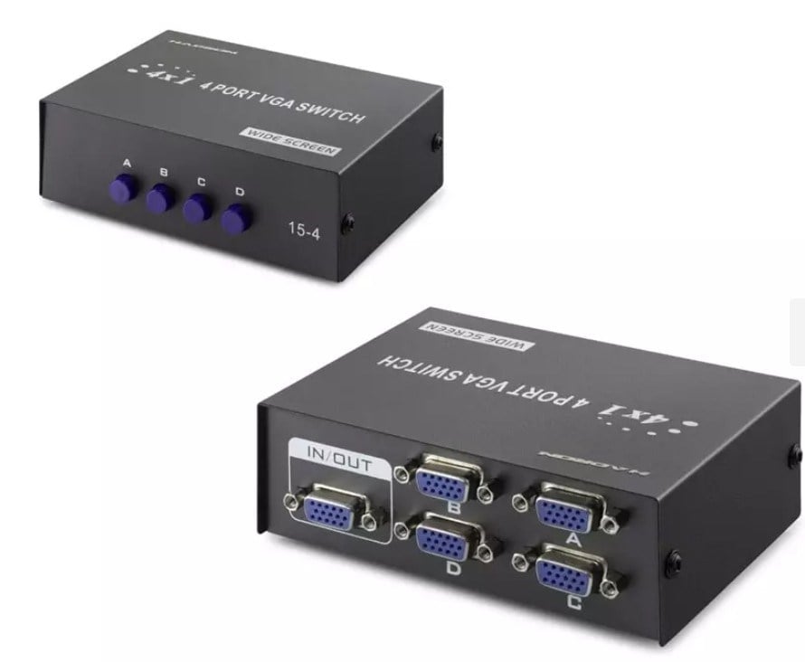 Hadron HDX1329 Vga Switch 54Mhz 4Giriş 1Çıkış 4Port