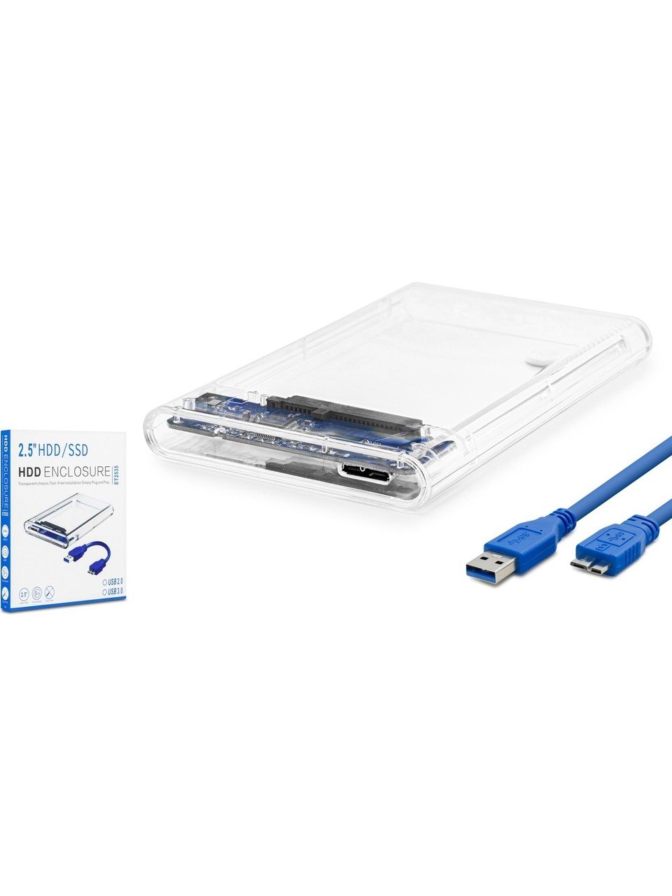 Hadron HDX1760 Şeffaf USB 3.0 Sata 2.5 Harddisk Kutusu