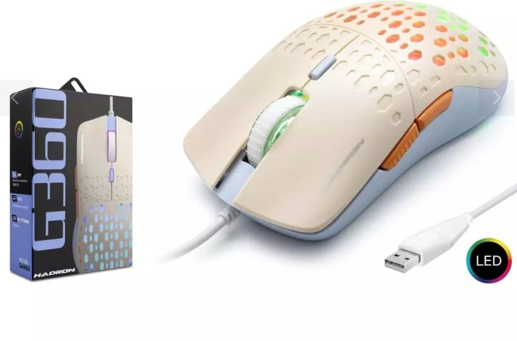 Hadron Shooter G360 Kablolu Oyuncu Mouse Rgb 3600Dpi 150Cm Siyah