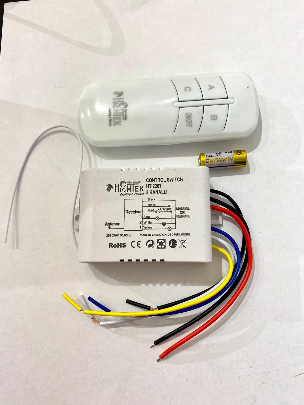 Hightek HT-2207 3x1000 3 Kanallı Avize Kontrol Kumandası