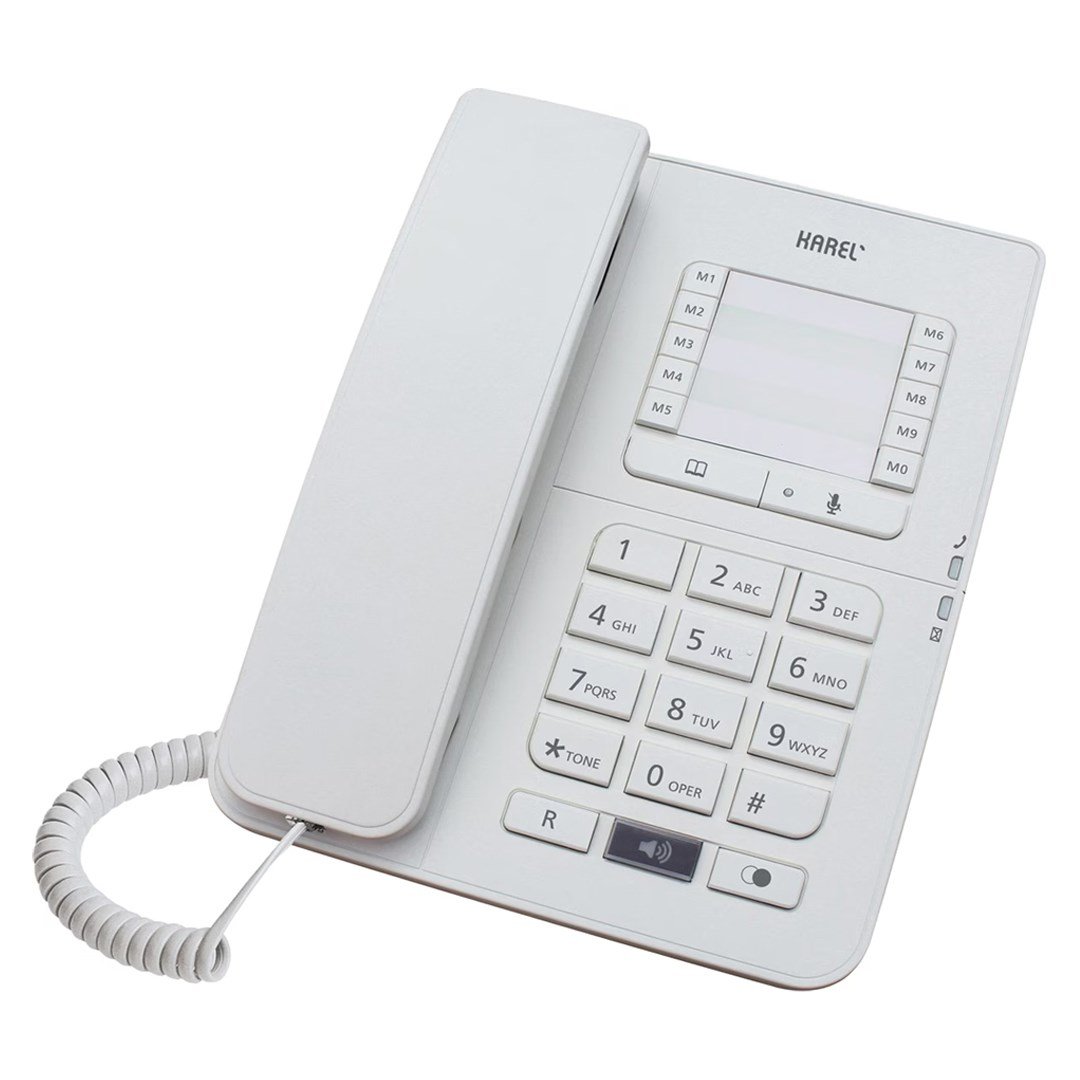 Karel TM142 Beyaz Analog Dahili Masaüstü Kablolu Telefon