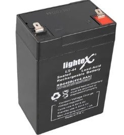 Lightex LT-44N 4 Volt 6 Amper Kuru Akü