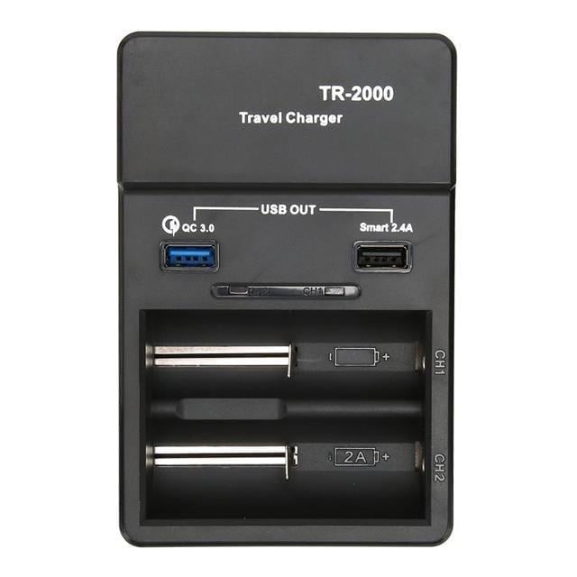 Liitokala TR-2000 Universal AA-AAA-18650-14500-123A Akıllı İkili Pil Şarj Cihazı