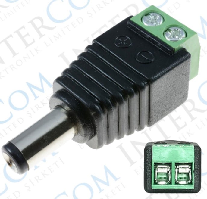 Magicline IC-254E 5.5-2.1 mm. Power Erkek Konnektör - 2 Li Paket Halinde