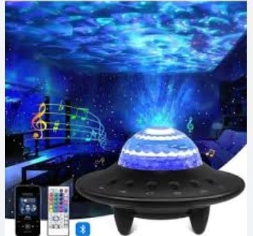 Magicline Işıklı Uzay Gemisi Bluetooth Speaker Siyah