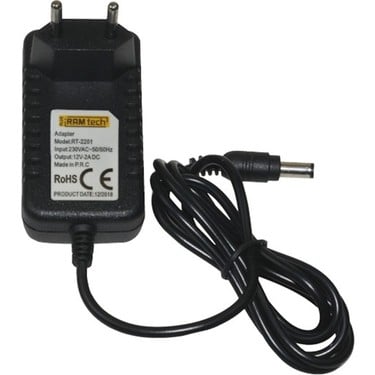Moso 12 Volt 2 Amper 5.5mm x 2.5mm Plastik Kasa Adaptör