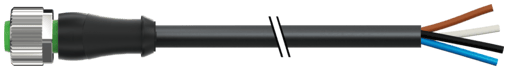 Murr Elektronik 7000-12221-6140500 M12 Dişi 0° Düz Sensör Kablosu (5m)