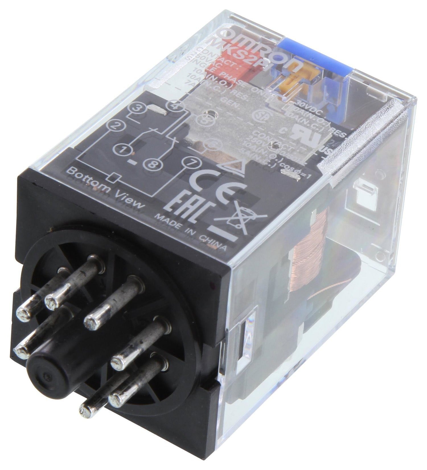 Omron MKS2PI 24VDC 8 Pin 2 Kontaklı Röle 10A