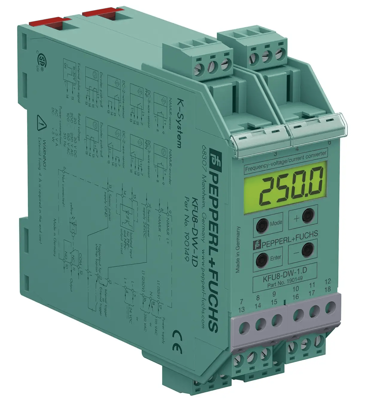 Pepperl+Fuchs KFU8-DW-1.D | Rotation Speed Monitor 40 kHz