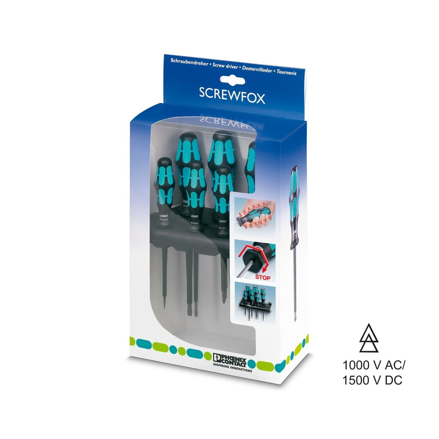 Phoenix Contact 1212539 SF-SL/PH SET VDE 6 Parça İzoleli Tornavida Seti