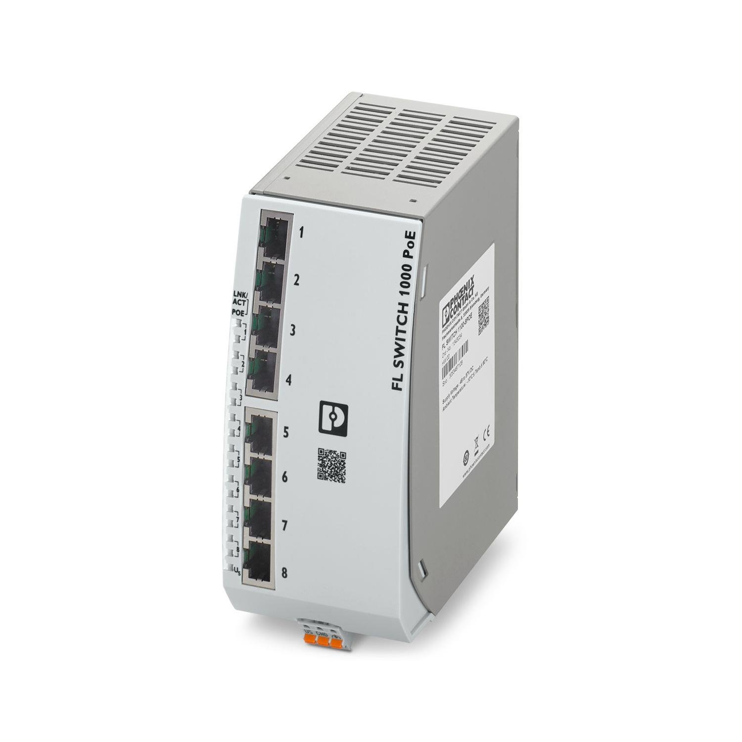 Phoenix Contact-1343034 FL SWITCH 1100-8POE - Industrial Ethernet Switch