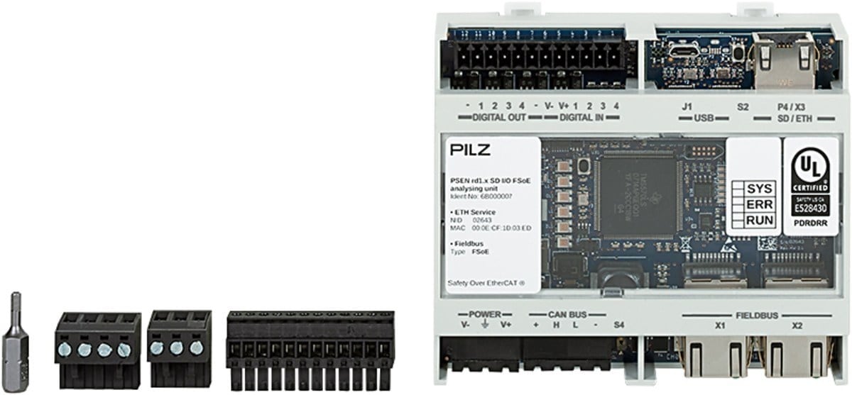 Pilz 6B000007 PSEN rd1.x SD I/O FSoE Radar Sensörü Analiz Ünitesi