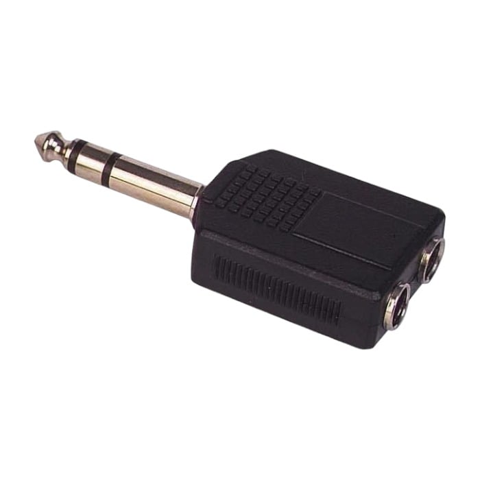 Powermaster 4091 6.3 mm Stereo Erkek / 6.3 mm Stereo Dişi x 2 Çevirici Jack