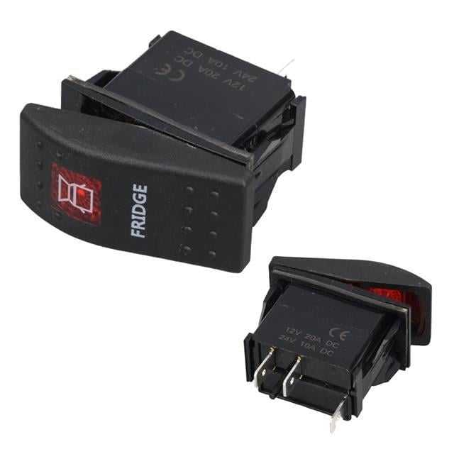 PowerMaster Buzdolabı Sembollü Işıklı 3 Pinli On-Off 12-24V Marin Switch