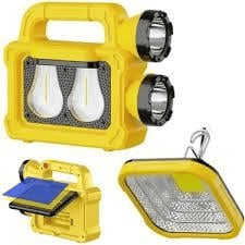 Powermaster PM-26930 Solar Panelli 6 Işık Modlu Powerbank Özellikli 2400mAh Type C Giriş 5V Led Kamp Feneri