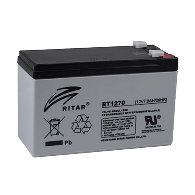 Ritar Rt1270 -12v 7ah Tam Bakımsız Kuru Akü, Ups Aküsü