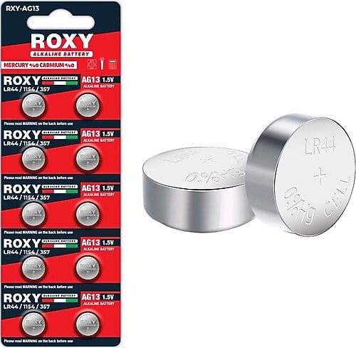 Roxy Ag13 LR44/1154/357 Alkalin 10 Lu Düğme Pil
