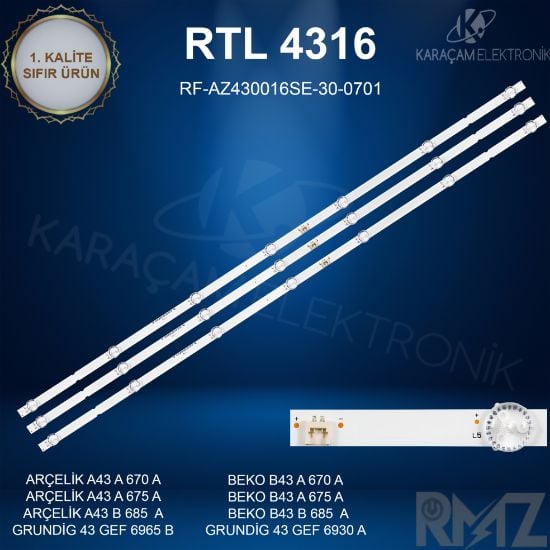 RTL-4316  Arçelik - Beko - Grundig 43