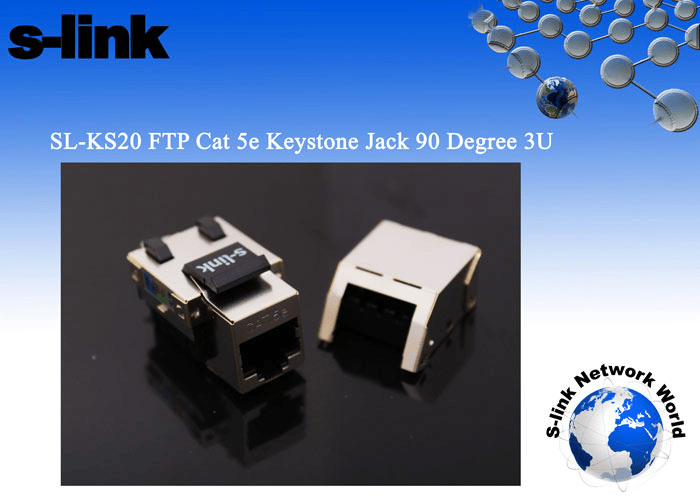 S-link SL-KS20 FTP CAT5E Keystone Jack3U 90 Derece