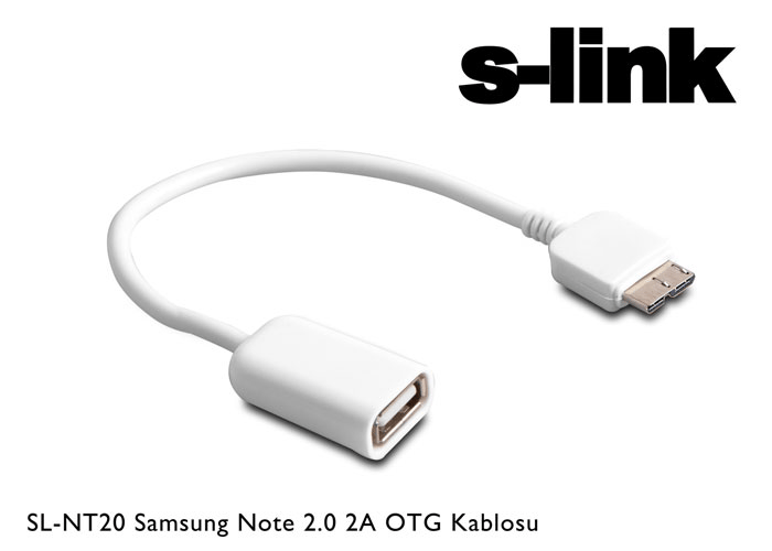 S-link SL-NT20 Samsung Note 2.0 2A Otg Kablosu Şarj Aleti