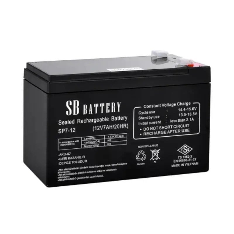 SB Battery SP7-12 12V 7Ah Kuru Tip Akü