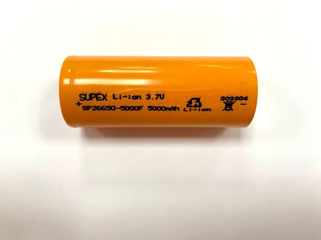Supex 26650-5000F 3.7V 5000 mAh Şarj Edilebilir Pil