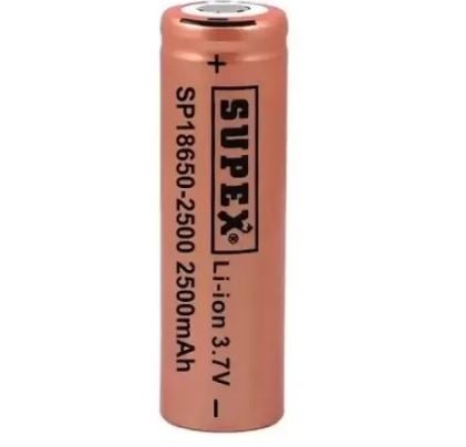 Supex SP18650-2500 3.7 Volt 2500 mAh Başlıksız Lityum Pil