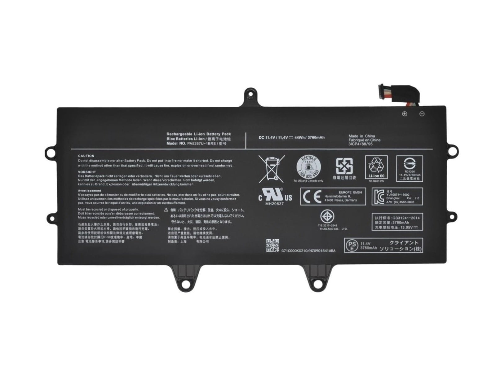 Toshiba Dynabook PA5267U-1BRS Notebook Bataryası