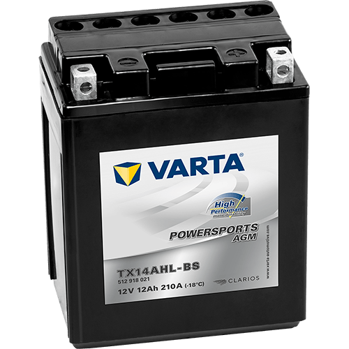 VARTA Powersports AGM High Performance 12V 12Ah 210A – TX14AHL-BS | Motosiklet & ATV Aküsü