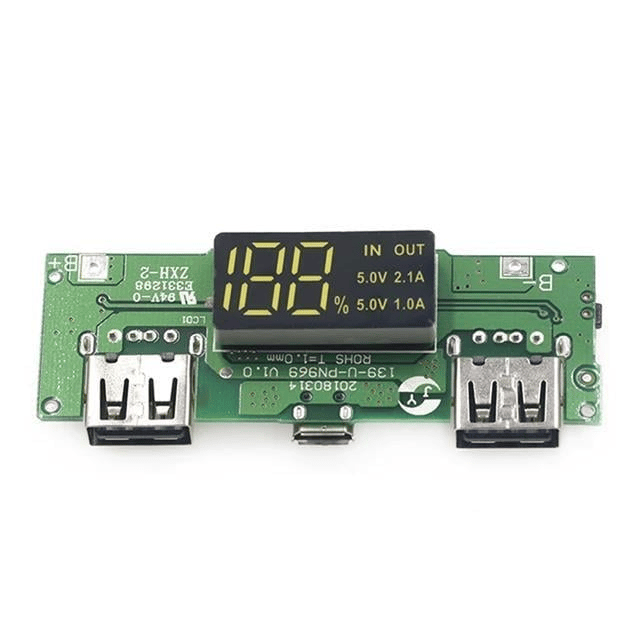 Weko WK-22851 Lityum Pil Powerbank Şarj Modülü Dijital Ekranlı İki Port 5V-2.1A